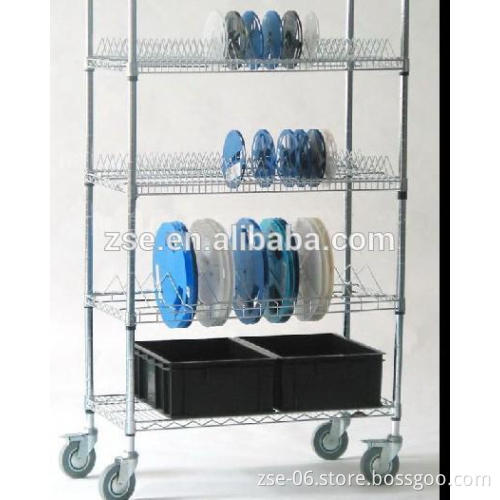Double sides antistatic trolley SMT Reel Shelving Trolley esd smt reel storage cart